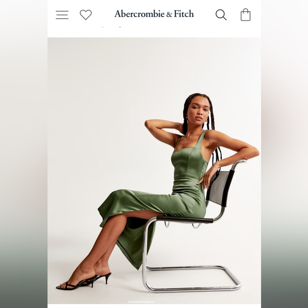 Sculpting Stretch Satin Midi Dress